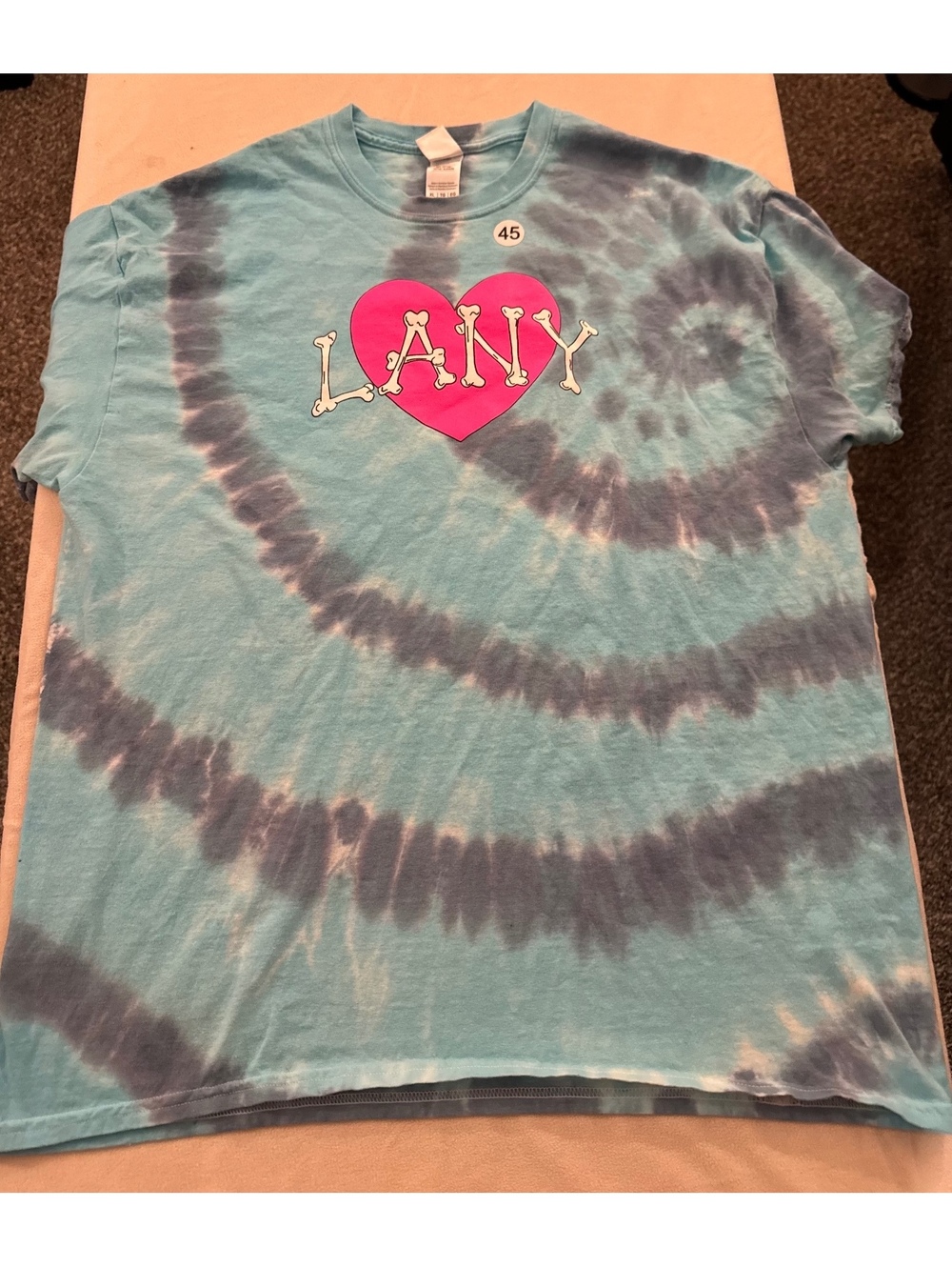 Colortone LANY tie dye graphic T shirt size XL blue